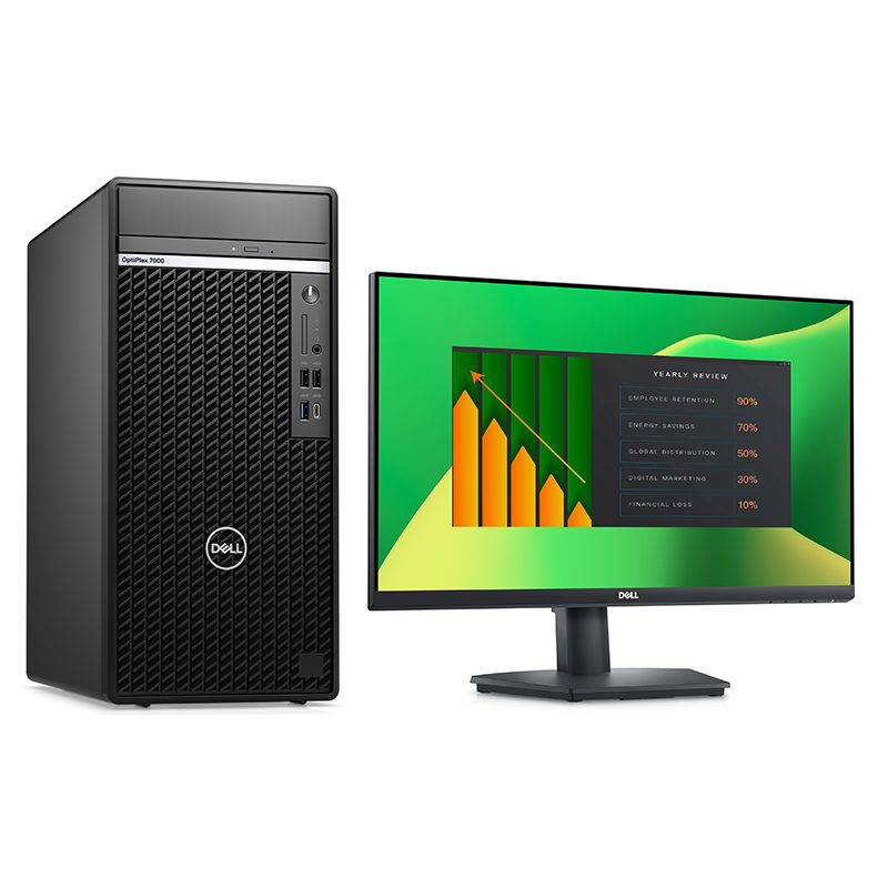 戴尔/DELL OptiPlex 7000 Tower 371091+E2422H（23.8英寸） 主机+显示器 台式计算机